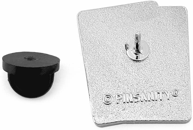 Pinsanity Black Pair of Aces Poker Hand Enamel Lapel Pin - Image 3